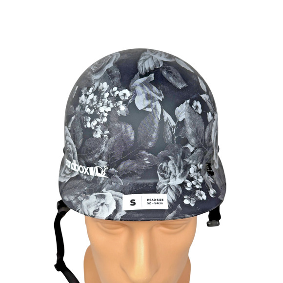 Sandbox Classic 2.0 Snow Helmet Epoxy Run Black Gray Floral Flowers Rare sz S main image 11